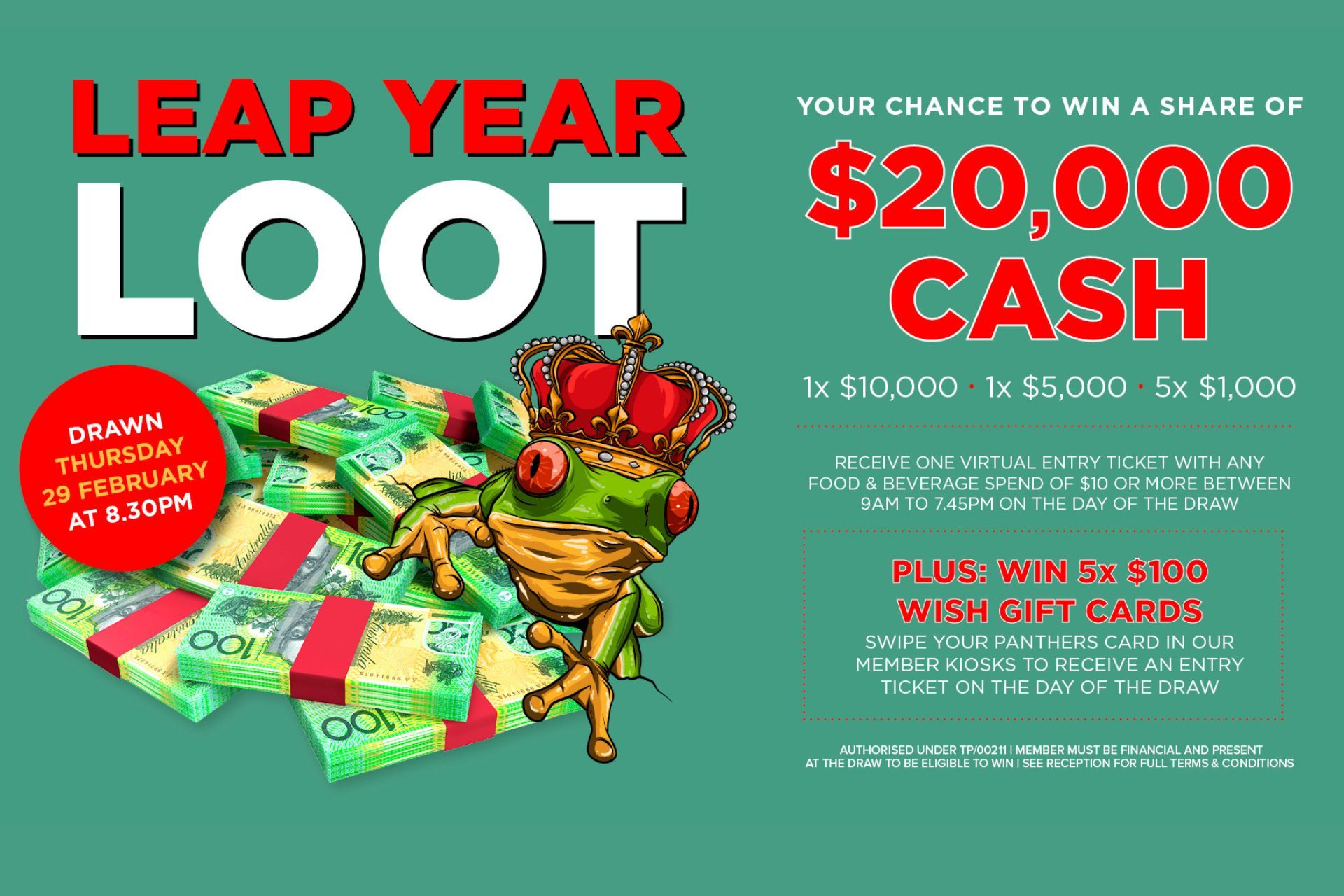 Leap Year Loot -$20,000 Draw