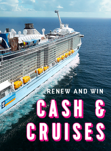 RENEW AND WIN | Cash & Cruises