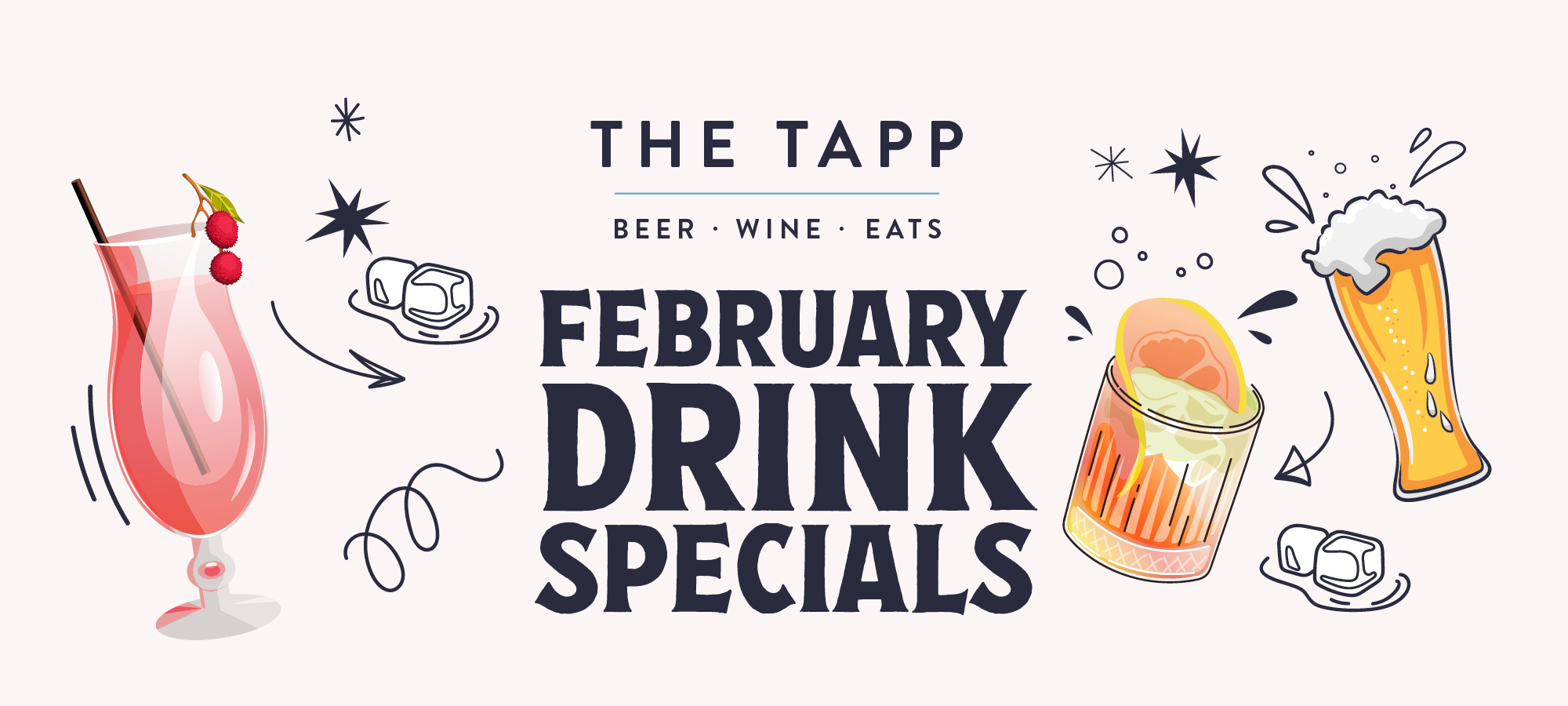February Drink Specials in The TAPP