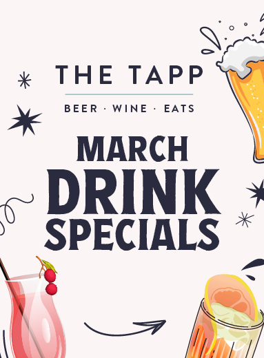 March TAPP Drink Specials